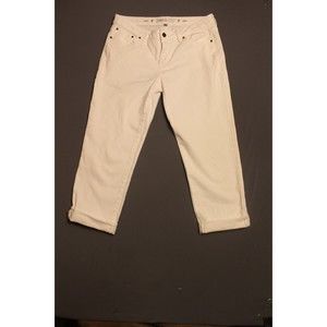 Jennifer Lopez Womens Pants Size 10 Capri White Outdoor Pockets Cotton Mid Rise
